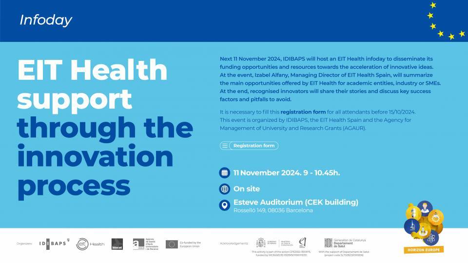 INFODAY: EIT Health support through the innovation process